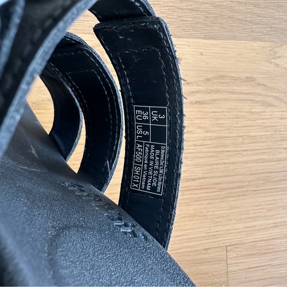 Dr. Martens Platform Black Sandals with Silver Buckles - Picture 5 of 6